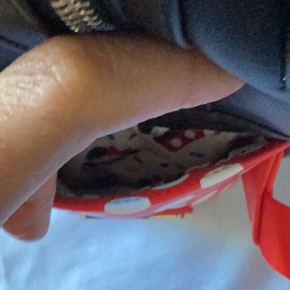 Loungefly Minnie Mouse Backpack Black and Red with Ears and Bow - Picture 13 of 16